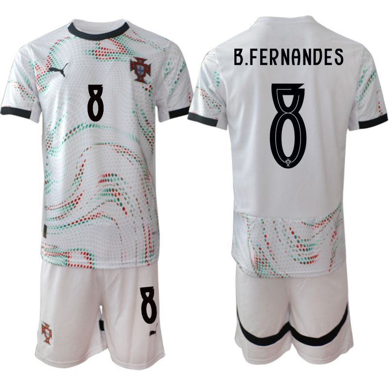 Men 2025-2026 Season Portugal away White 8 Soccer Jersey
